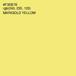 #F3EB78 - Marigold Yellow Color Image